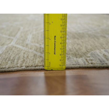 8'1"X10'1" Brown Pomegranate Design Pure Wool Hand Knotted Oriental Rug