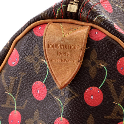 Louis Vuitton Speedy Handbag Limited Edition Monogram Cerises 25