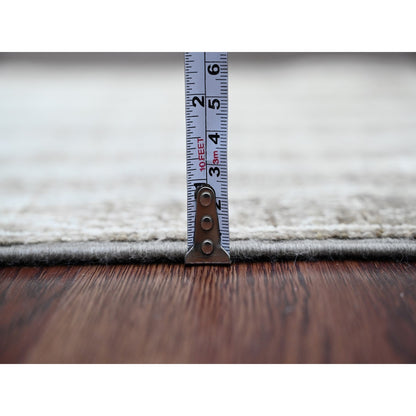 2'7"X9'5" Moroccan Berber Influence Pattern Wool Hand Knotted Runner Rug