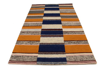 Stripes Design Hand-Tufted Modern Multicolored
