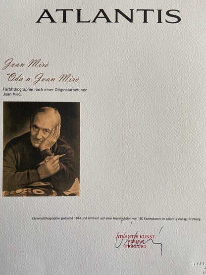 Joan Mir Lithograph Coa Signed Op Numbered By Hand - Piet Mondrian