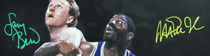 Larry Bird/Magic Johnson Dual-Signed/Auto 16X20