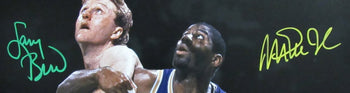 Larry Bird/Magic Johnson Dual-Signed/Auto 16X20