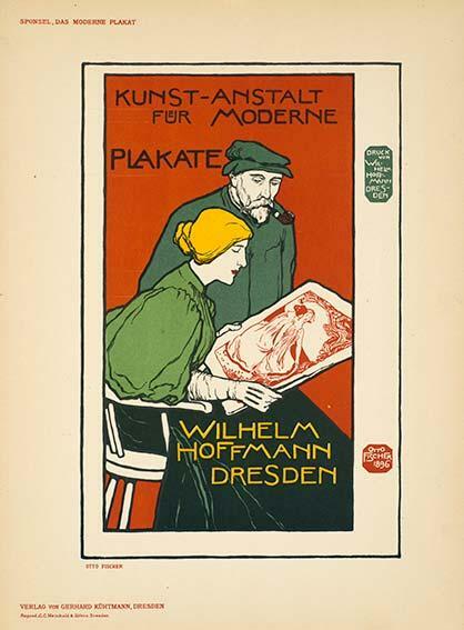 Kunst Anstalt By Fischer Das Moderne Plakat 1897 Original Stone Lithograph