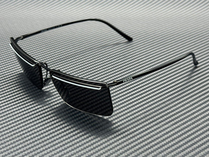 PRADA PR C53S YC460T Black White Dark Grey Men's 60 mm Sunglasses