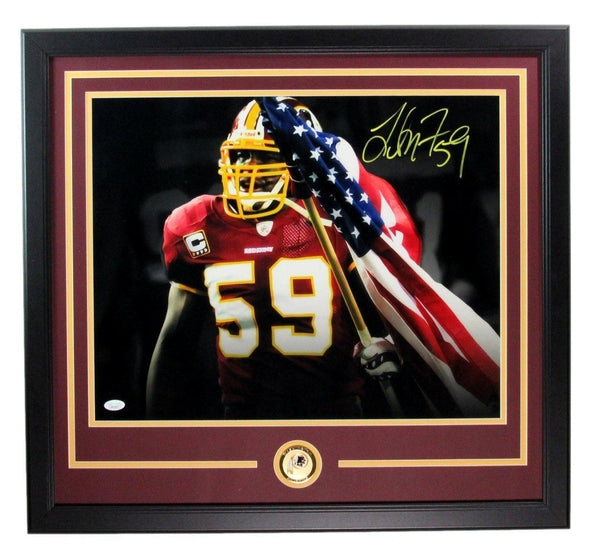 London Fletcher Signed/Autographed 16X20 Photo Redskins Framed Jsa 192817