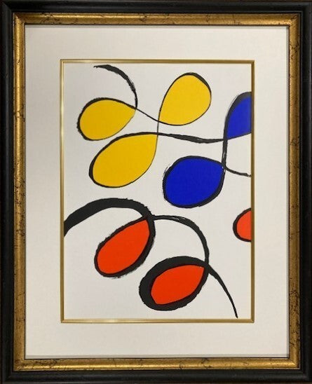 Alexander Calder set of 2 Framed Derriere le Miroir Print Lithograph 1971