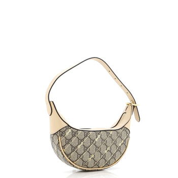 Gucci Ophidia Zip Hobo Print Gg Coated Canvas Mini