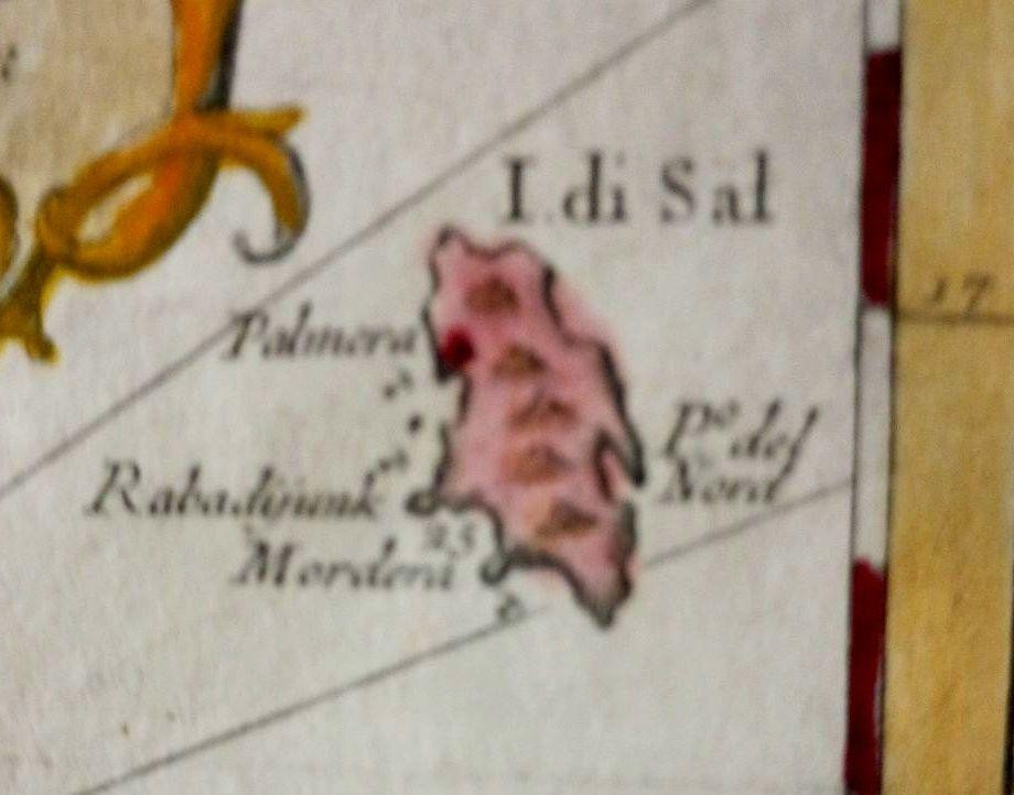 1781 Bellin Antique Map "Carta Dellisole Di Capo Verde" Hand-Colored Engraving