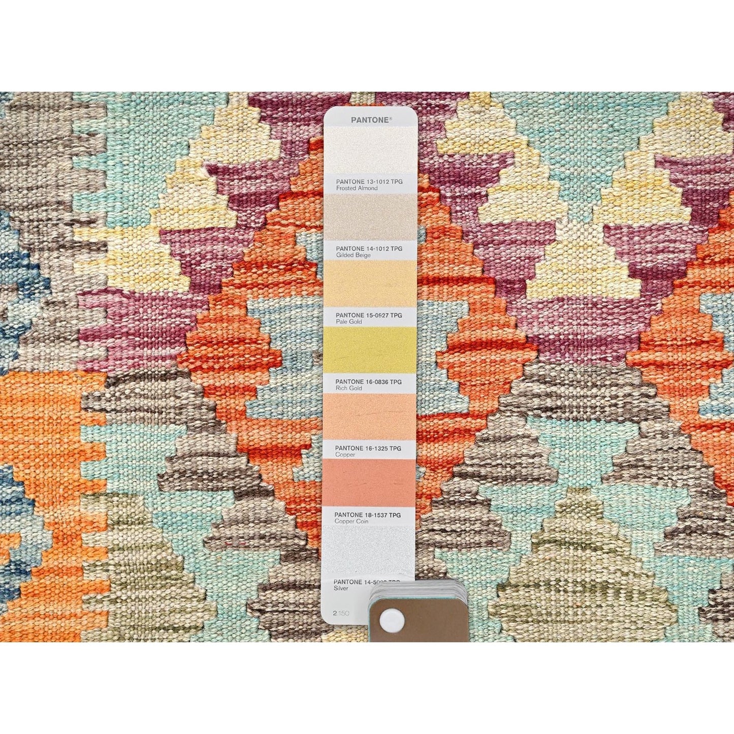 2'7"X7'10" Colorful Afghan Kilim 100% Wool Rug Flat Weave Hand Woven Runner