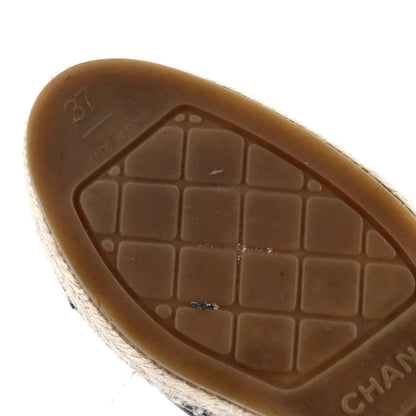 Chanel Women'S Cc Cap Toe Espadrilles Leather