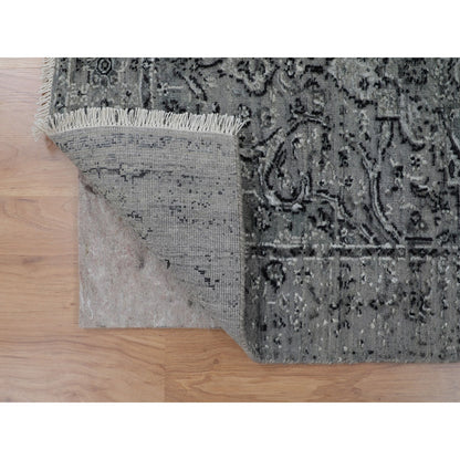 2'10"X8' Farsian Silk With Textured Wool Hand Knotted Oriental Rug