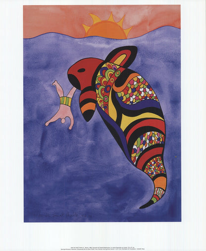 Niki De Saint Phalle Shamu The Orca Whale " Offset Lithograph