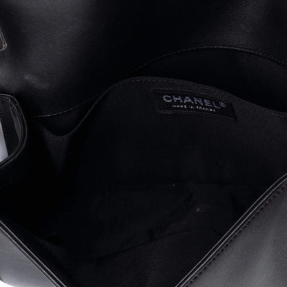 Chanel Boy Flap Bag Chevron Lambskin Old Medium