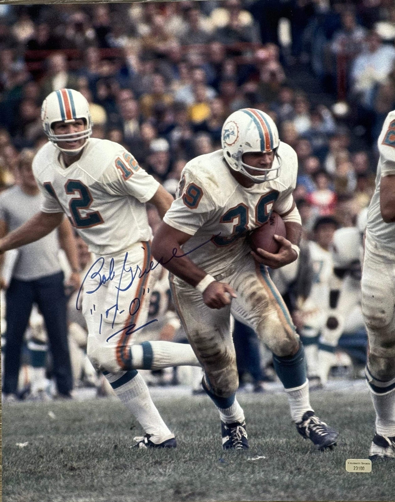 Bob Griese Autographed Dolphins 16X20 Football Photo
