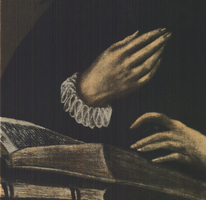 El Greco The Nobleman With His Hand On His Chest " Lithograph