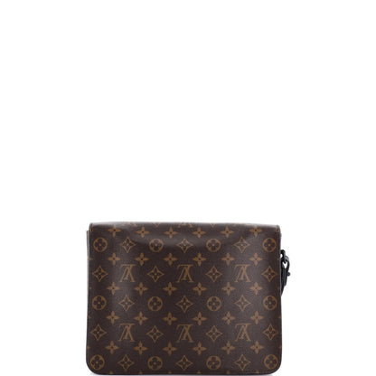 Louis Vuitton S Lock A4 Wristlet Pouch Macassar Monogram Canvas