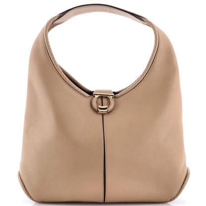 Salvatore Ferragamo Gancini Margot Hobo Leather