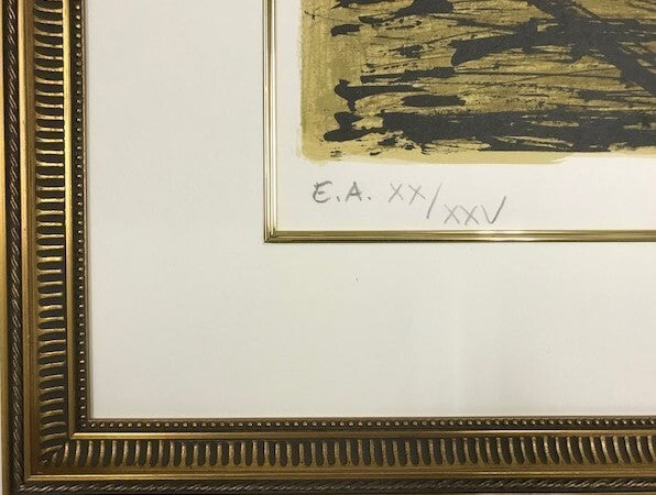 XXV Bernard Buffet PONCHE SAINT TROPEZ 1979 Lithograph Signed Framed EA: XX/