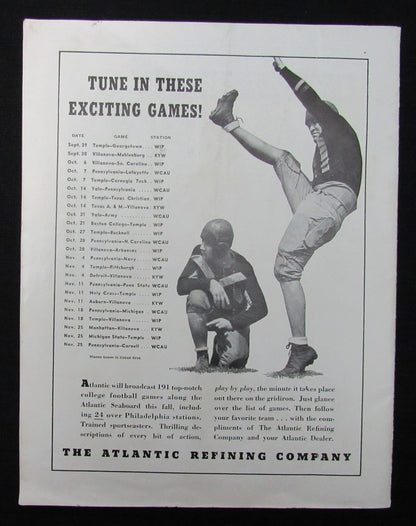November 12, 1939 Philadelphia Eagles Vs. Packers