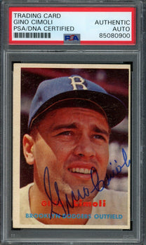 Gino Cimoli Signed 1957 Topps Trading Card #319