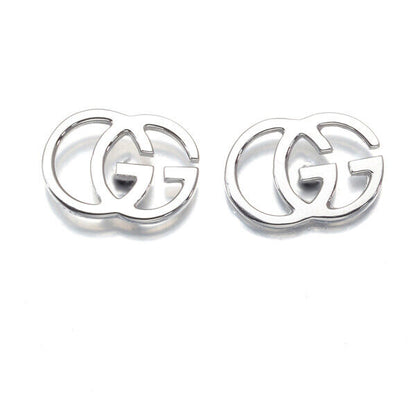 GUCCI Earrings GG Running 18K 750 White Gold