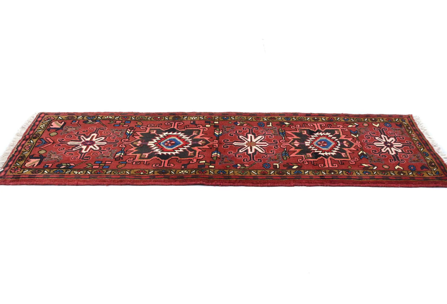 Vintage Hand-Knotted Oriental Runner Rug 2'3X6'2