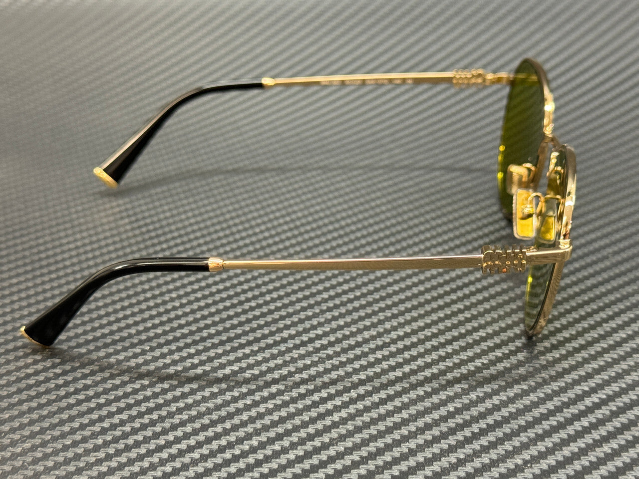 Miu Miu Mu 55Zs 5Ak07O Gold Olive Green Women'S 50 Mm Sunglasses