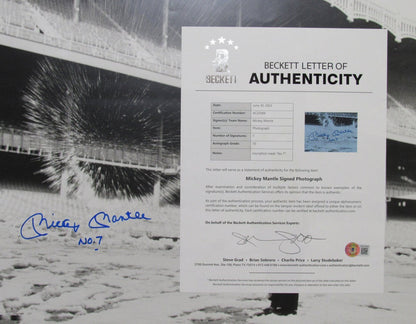 Mickey Mantle Hof Autographed 16X20 Snow Ball