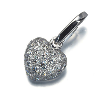 Cartier Pendant Diamond Paved Heart Charm 18K 750