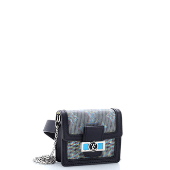 Louis Vuitton Dauphine Shoulder Bag Damier Monogram Lv Pop Canvas Mini