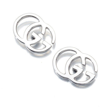 GUCCI Earrings GG Running 18K 750 White Gold