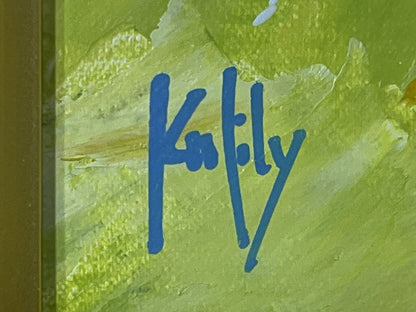 Signed Original Oil Painting France 2005 by Kerfily Les Amandiers
