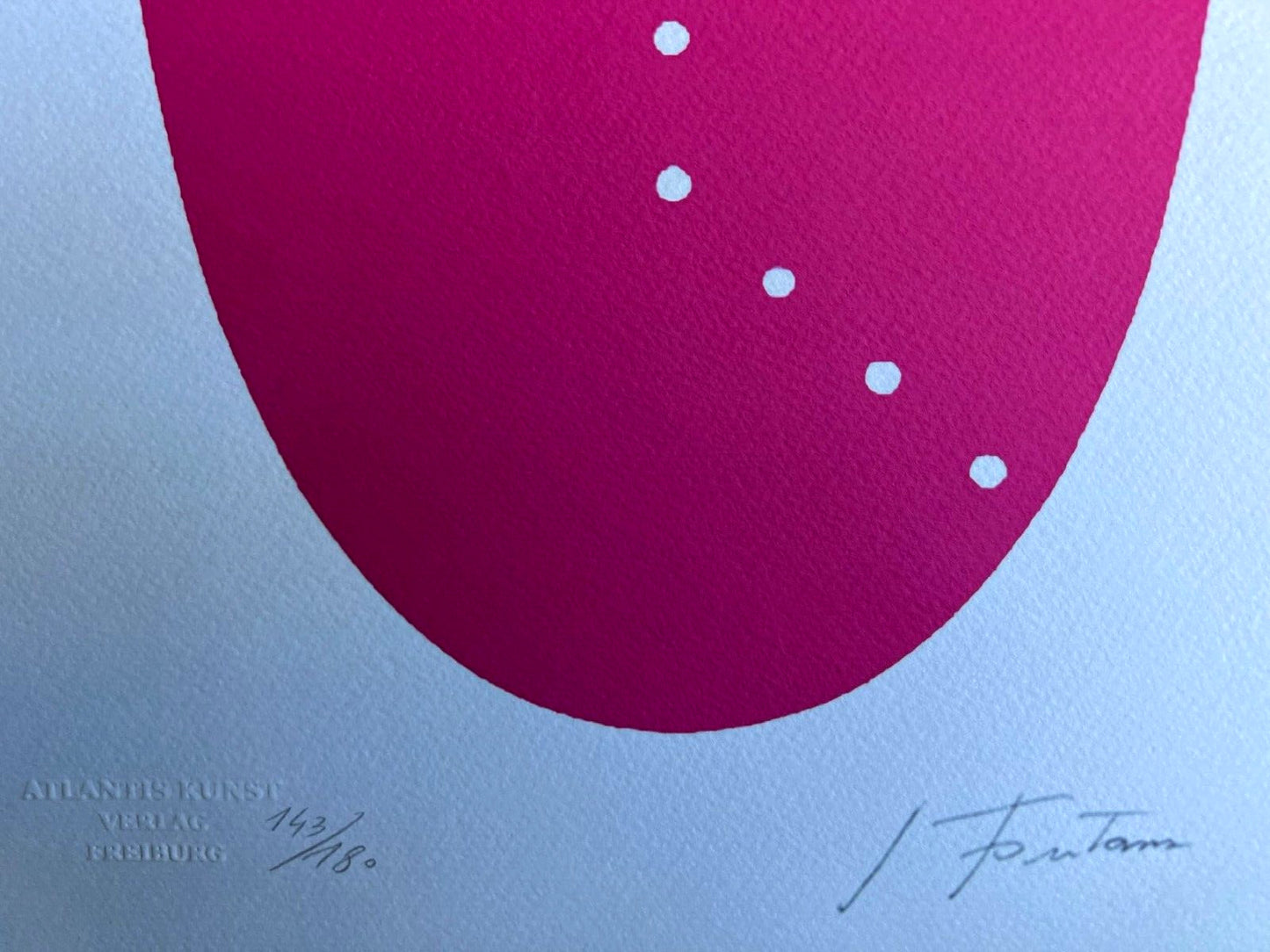Lucio Fontana Lithograph 1978 - Coa Signed In Pen (Hand Numbered)
