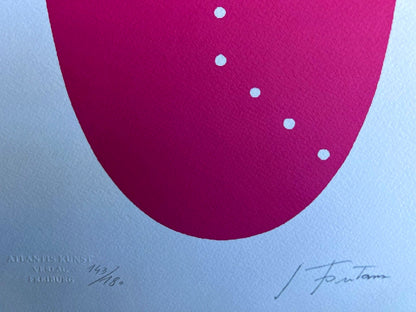 Lucio Fontana Lithograph 1978 - Coa Signed In Pen (Hand Numbered)