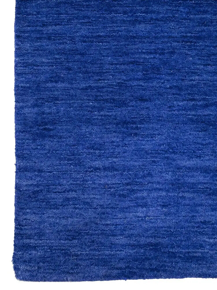 Modern Royal Blue Gabbeh Square Rug Tribal Design