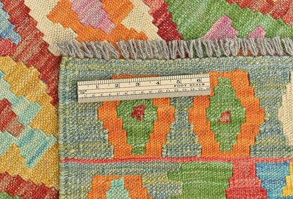 Reversible Kilim Oriental Rug Multicolored