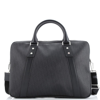 Christian Dior Homme Convertible Zip Slim Briefcase Leather Large