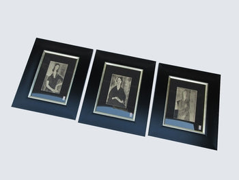 Amedeo Modigliani 1933 Original Lithograph Set Of 3 Woman Portrait Framed Coa