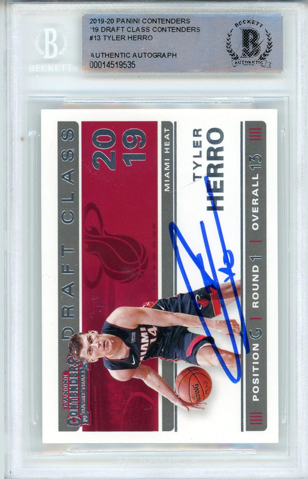 Tyler Herro Autographed 2019-20 Panini Contenders Draft Class Contenders Rookie