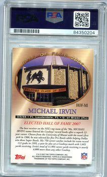 Michael Irvin 2007 Topps #Hof-Mi (Psa Authentic )