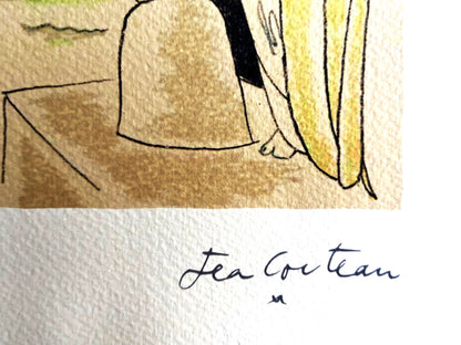 Jean Cocteau Lithograph Mourlot 1970 550 Ex. Coa Signed Numbered
