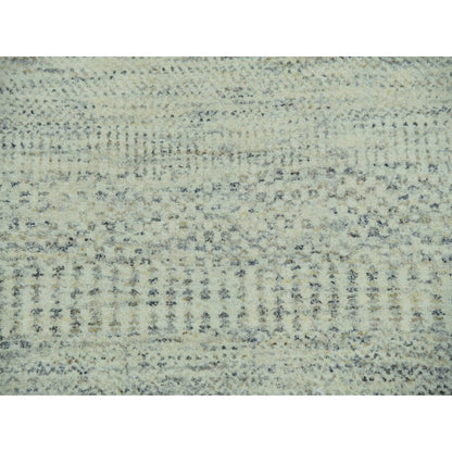 8'1"X9'10" Ivory Modern Grass Hand Knotted Sustainable Textile Wool Rug
