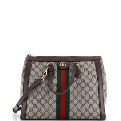 Gucci Ophidia Top Handle Tote Gg Coated Canvas Medium