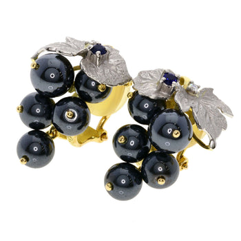 Nobuko Ishikawa Earring Hematite K18 Yellow Gold