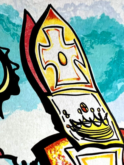 Salvador Dal Lithograph Handmade Coa Signed In Pen Numbered In Pencil Crayon