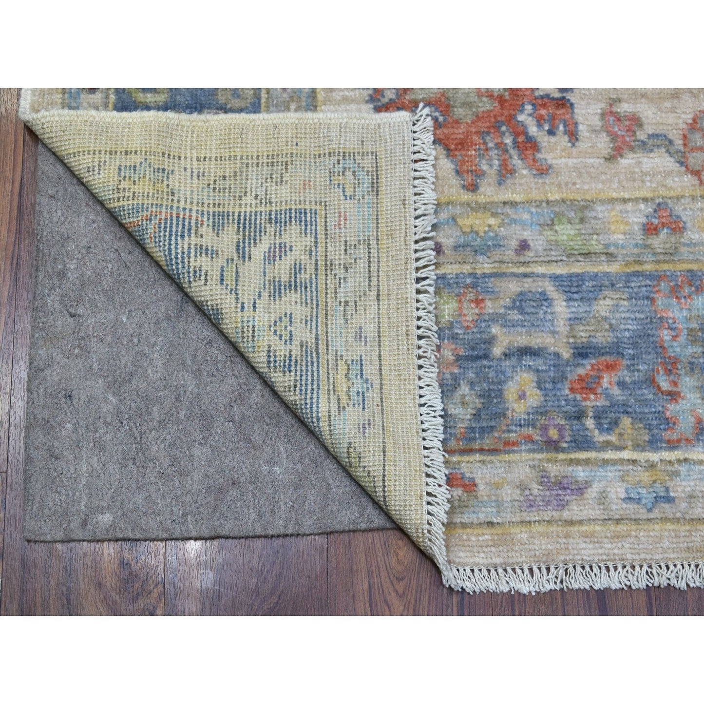 5'10"X9' Taupe Angora Oushak In A Colorful Palette Wool Hand Knotted Rug