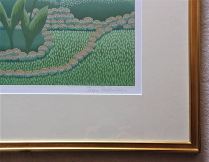 Ivan Rabuzin (Croatia) "Three Flowers"  Original Silkscreen Print Signed Framed