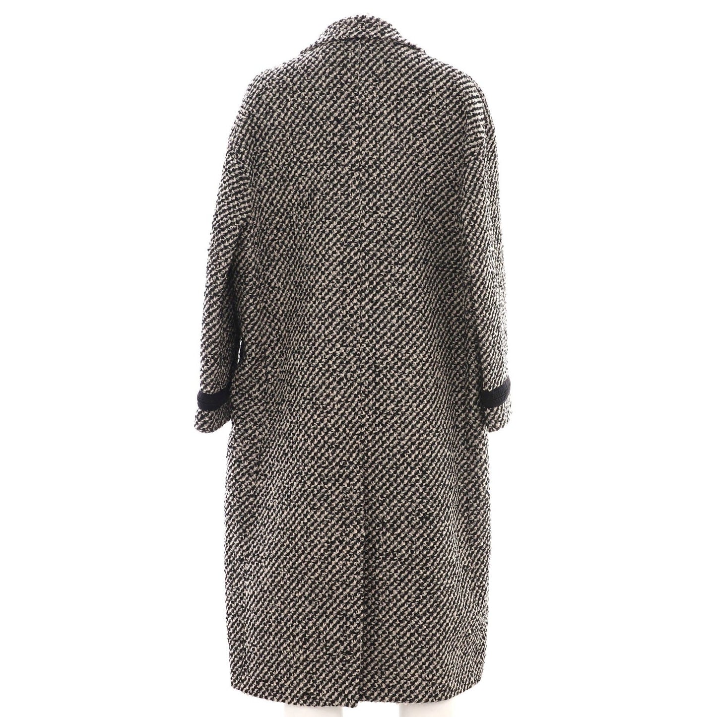 Gucci Women'S Button Up Belted Long Coat Tweed