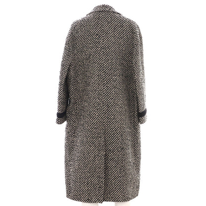 Gucci Women'S Button Up Belted Long Coat Tweed